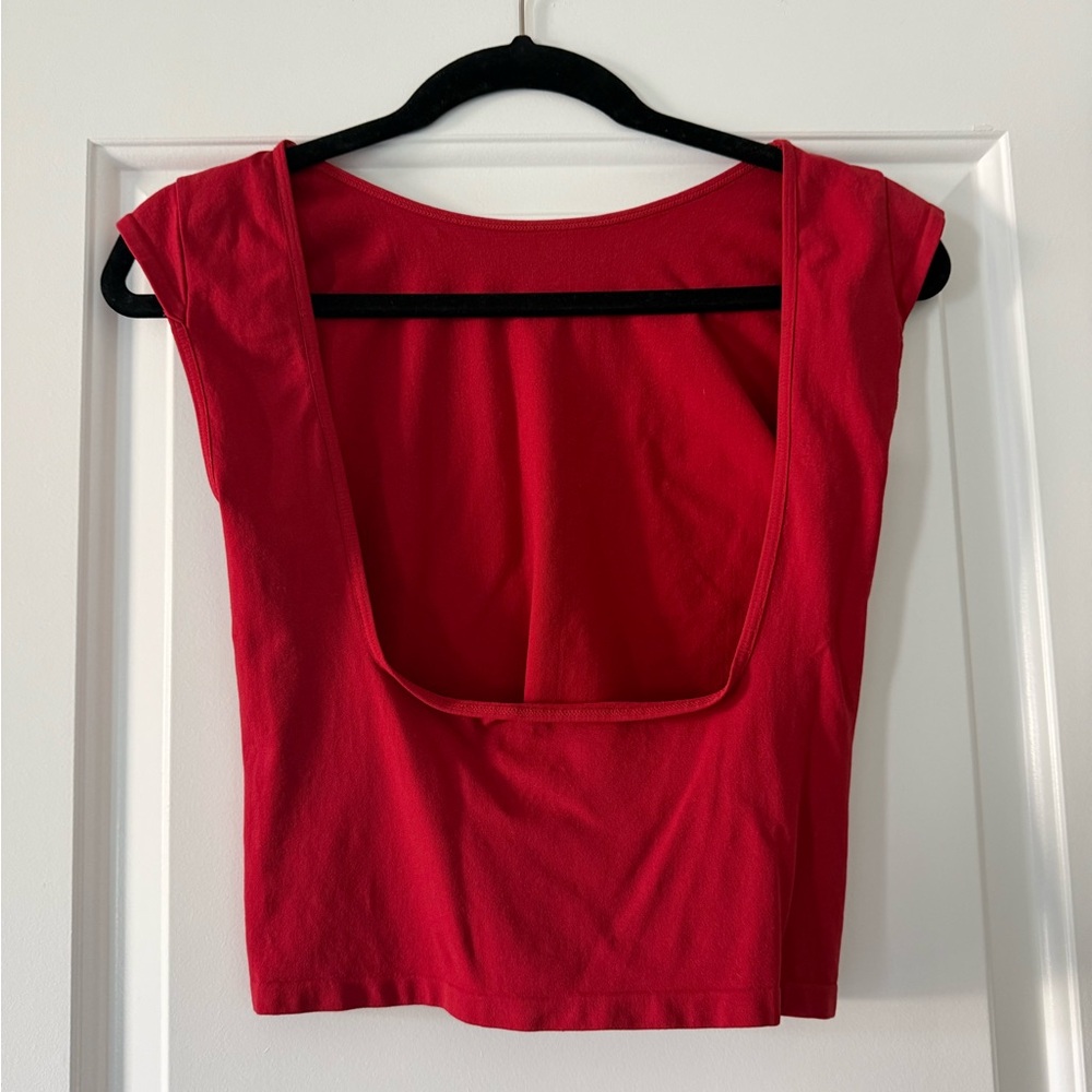 Free People Intimately Red Backless Top